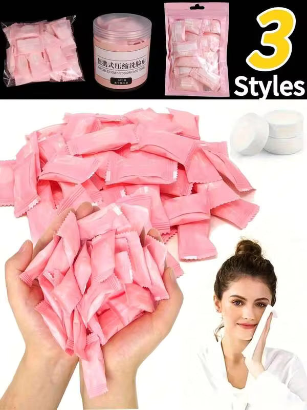10pcs/50pcs/100pcs Disposable Compressed Face Towels, Skincare Products, Living Room, Bedroom, Bathroom Home Decor, Travel Supplies, Wedding, Party, Birthday, Men's Gift, Dad, Mom, Friend, New Year, Accessories, Fun Gift Accessories